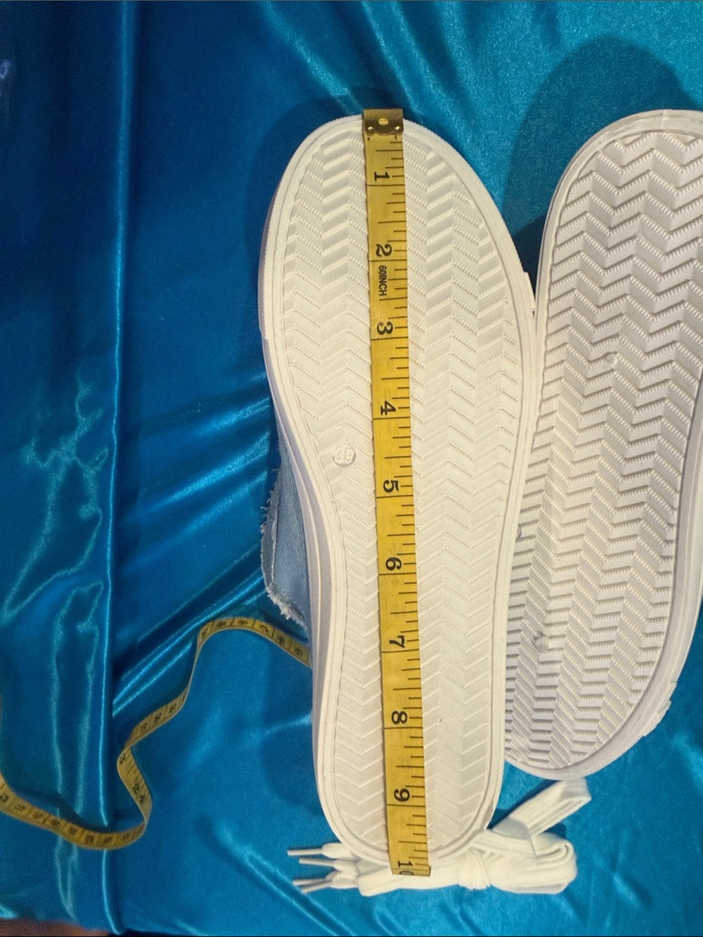 Denim Slip-On Mule Sneakers in Light Blue by - Picture 5 of 5